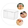 Hoement Clear Food Storage Box, Toast Storage Container, Reinforced, Food Fresh