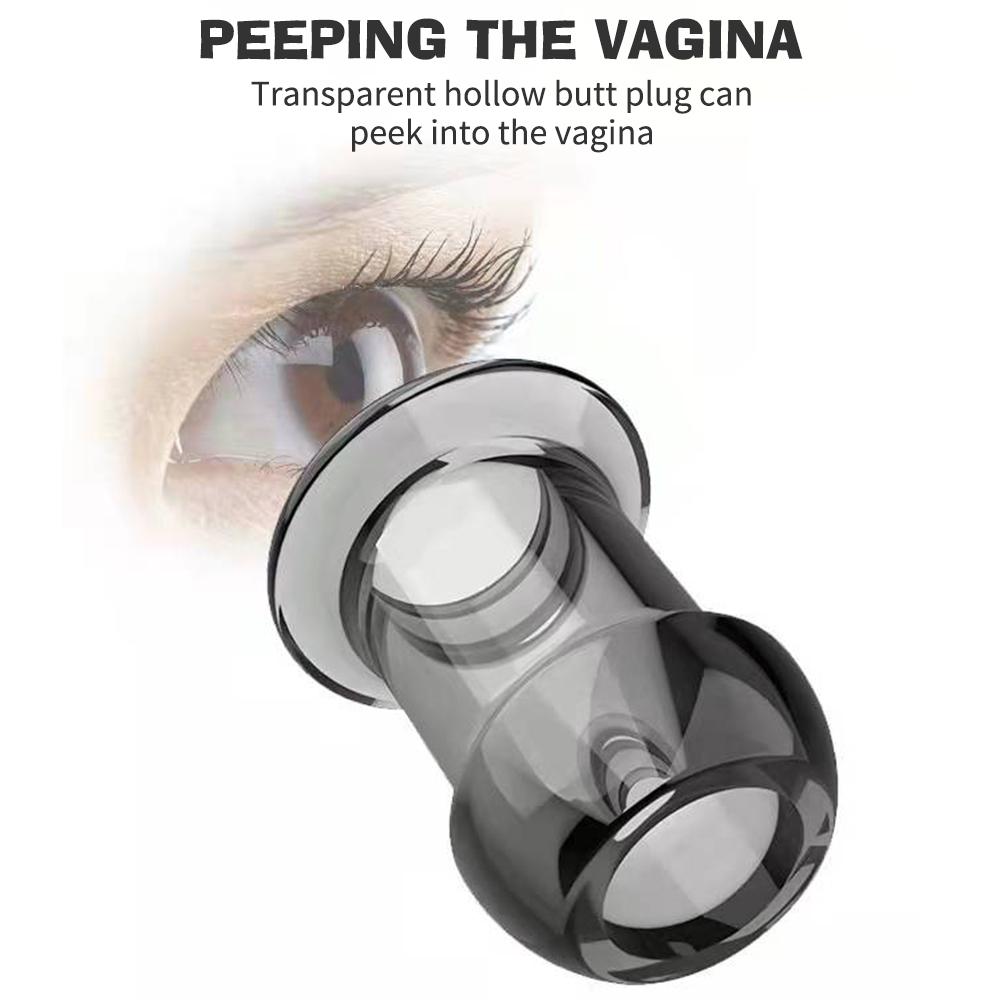 Transparent Anal Plugs Sex Shop Hollow Butt Plug Adult Products Peeping Anal Female Masturbators Erotic Sex Toys for