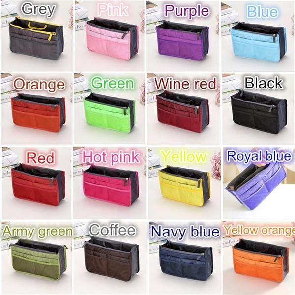 Make-up Tasche - Damen - Rot - Nylon - Reise - Kompakter Organizer