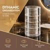 Four‑layer Hair Accessory Organizer Transparent Plastic Hair Clip Container  Tabletop