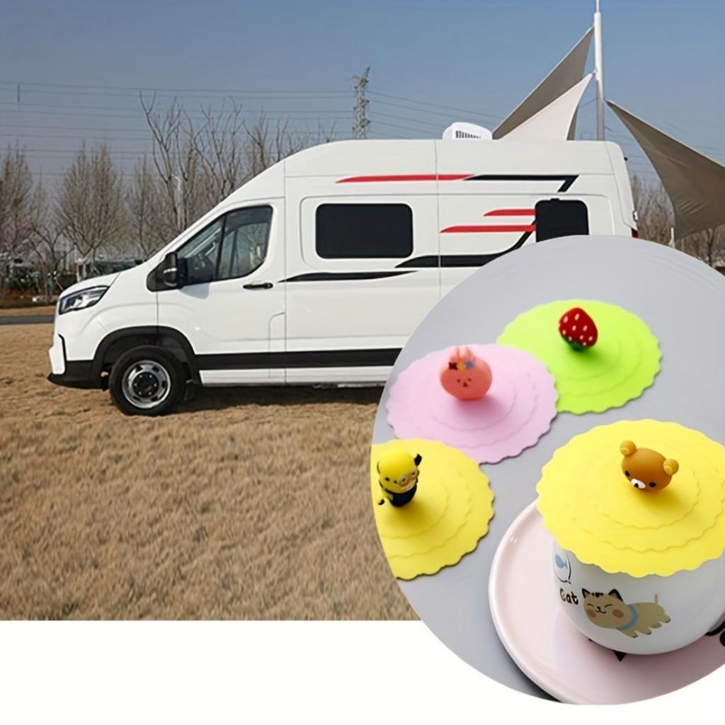 1pc Innovative Silicone Cup Cover Aesthetically Designed, Leak Proof, Dishwasher Safe, Perfect for Hot & Cold Beverages.