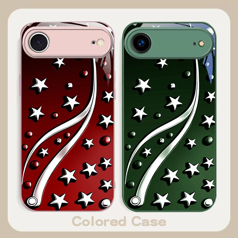 Tiefe Nacht mit Sternen Für iPhone 17 Air 16 E 15 14 13 Plus 12 mini 17 Pro Max 11Pro XR Xs X 7 8 11 Gehärtetes Glas Handyhülle