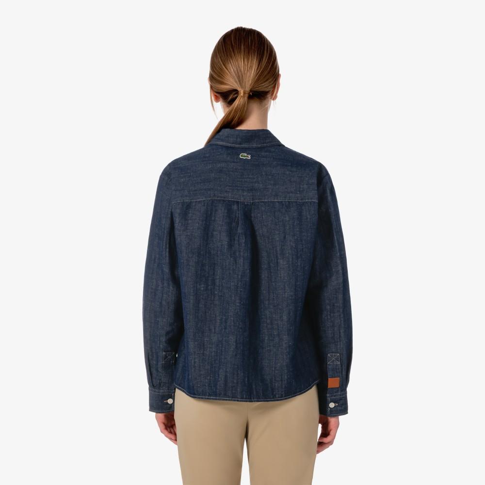 [lacoste] Women's Denim Overshirt CF293E-56GHDE
