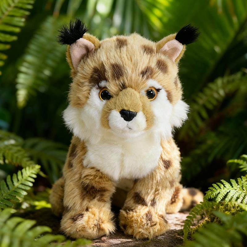 Jouets Peluches Léopard Jaune Kawaii Poupées Animales Réalistes Amusantes Peluche Douce Respectueuse de la Peau Ornements Anniversaire pour Enfants