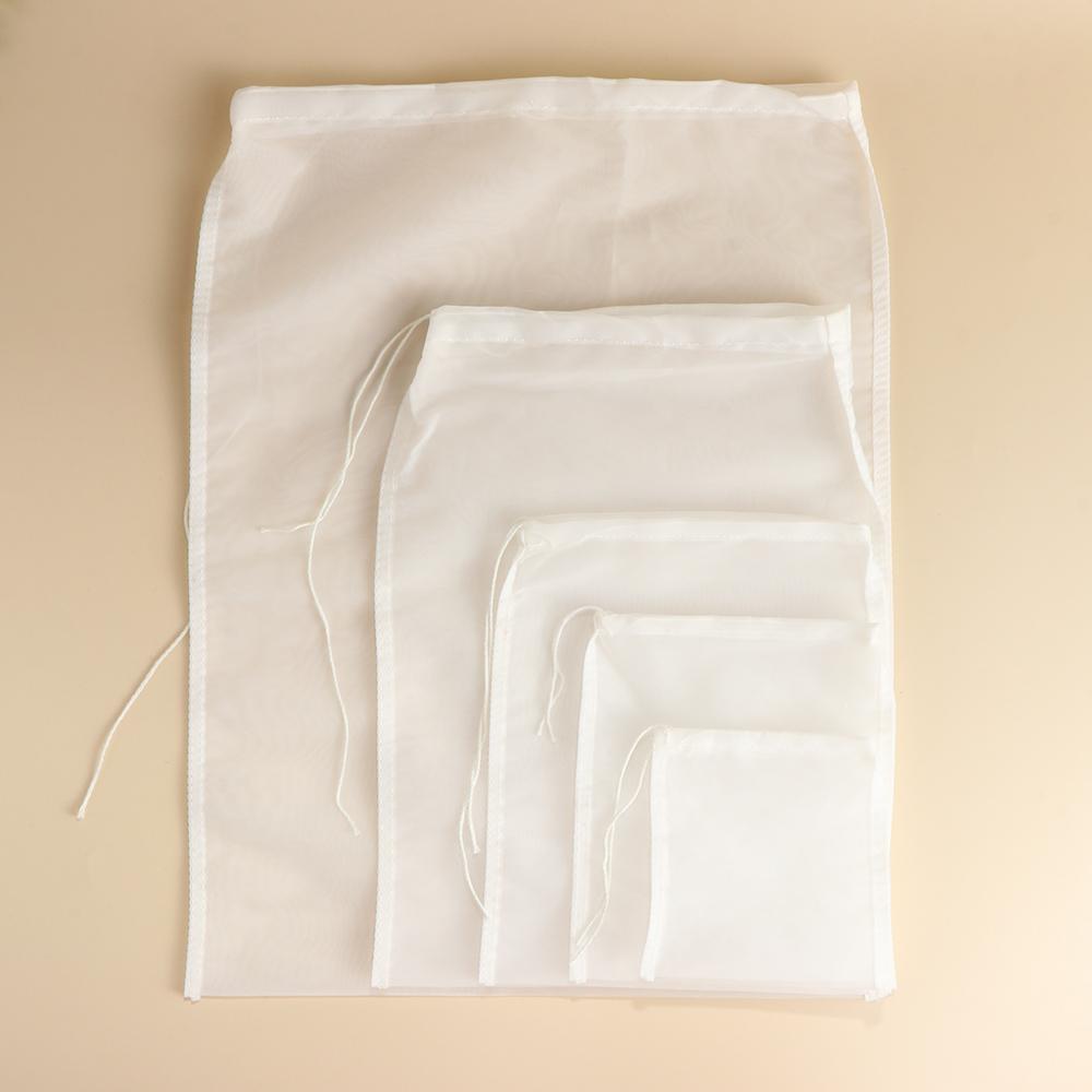 200Mesh Reusable Nut Milk Bag S-XXL Nylon Fine Mesh Almond Milk Bag Strainer Fine Mesh Nylon Cheesecloth Cold Brew Coffee Filter 8x10cm