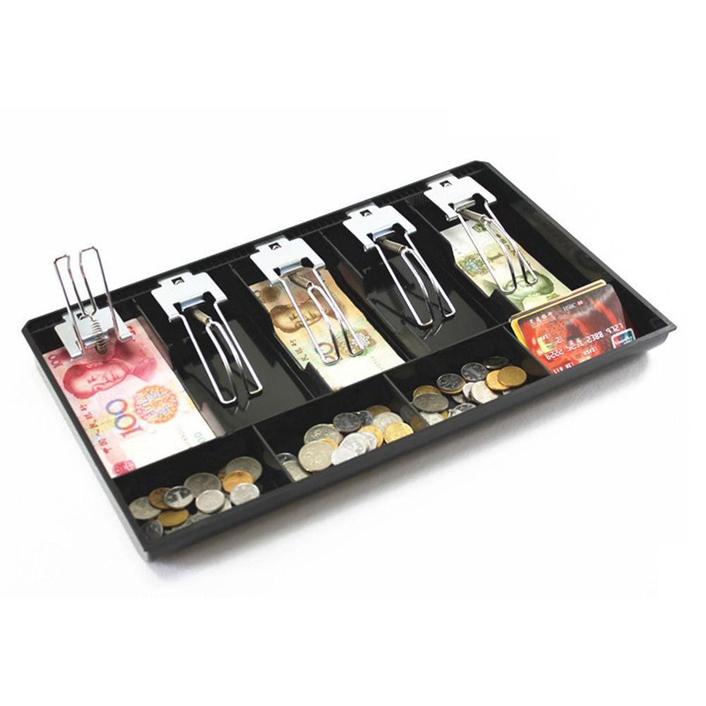 Multifunksjonell Skuff Kontantbrett Metallklemme Skuffinnsatsbrett Skuff Kasseapparat For Butikk