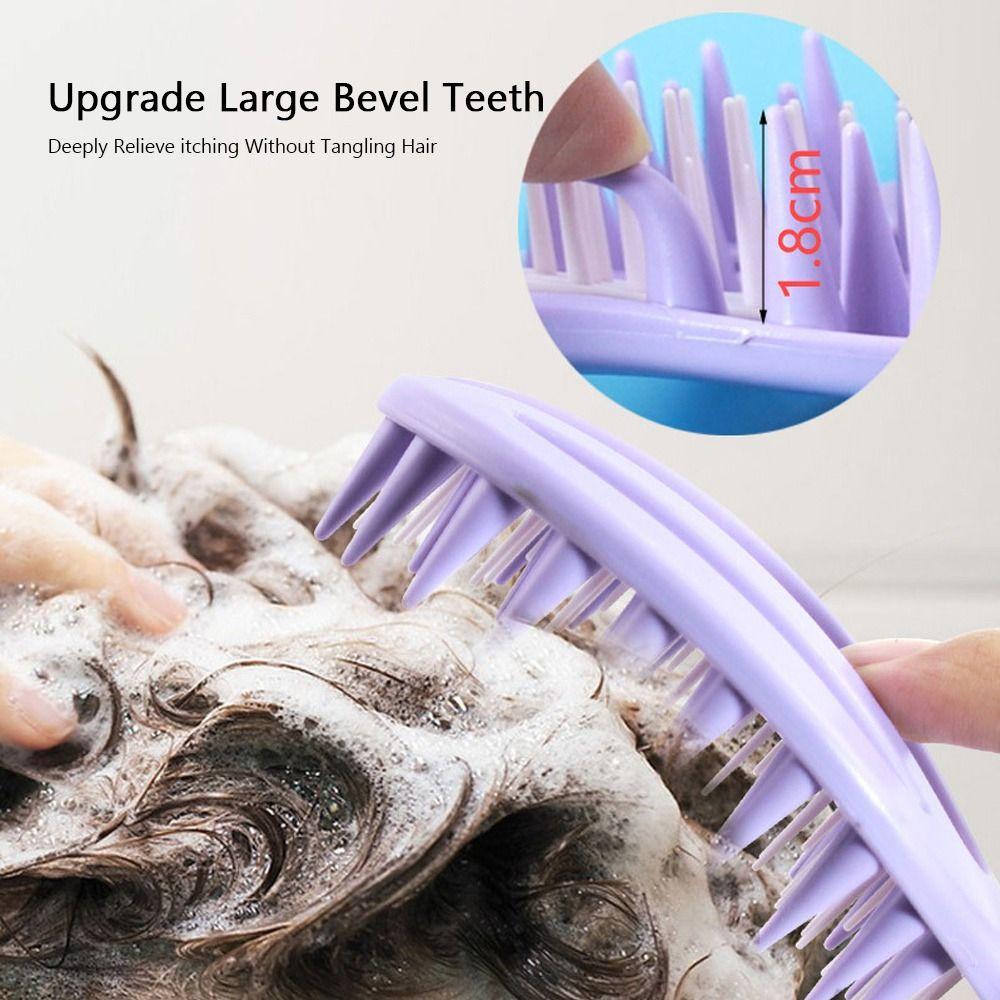 Plastic Massage Comb 2 in  1 Openwork Comb High Quality Hair Straightening Comb  Wash Hair