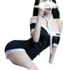 Sexy lingerie stewardess uniform cosplay shoulder seduction crotch passion suit perspective nightclub girl