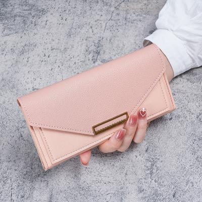 Borsa da donna alla moda, custodia per borsa, portafoglio semplice da signora, mamma, portafoglio lungo morbido, versione coreana di borsa a busta di grande capacità.
