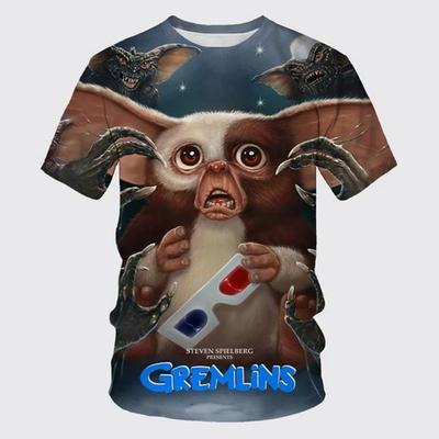 Nieuwe mode komedie film cartoon Gremlins 3D print heren dames t-shirts zomer grappig cool harajuku streetwear unisex t-shirt