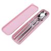 Portable Cutlery Set Stainless Steel Tableware Anti Corrosion Non Slip Anti Fading Chopsticks Spoon for Outdoor