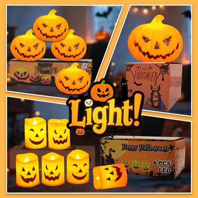 Halloween LED dýně Světlo Domácí Dekorace Lampa na svíčku Halloweenské Párty Potřeby Strašidelný Dům Hororové Rekvizity Dárky pro Děti