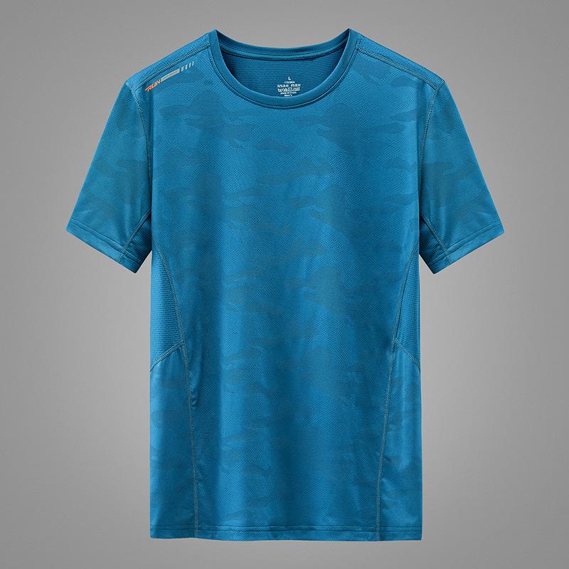 Kurzarm-Laufsportshirt für Herren, Fitness, schnelltrocknende Kleidung, dickes und übergroßes T-Shirt