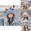 Toddler Reindeer Eared Knit Cap With Windproof And Thermal Features For Winter