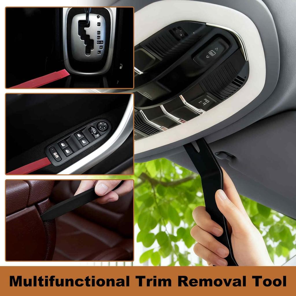 HARFINGTON 5pcs Car Trim Removal Tool Kit No Scratch Plastic Auto Clip Fastener Remover Pry Tool Set for Car Door Window Interior Panel Dashboard,