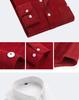 Men's Spring/Autumn Corduroy Long-Sleeved Shirt - Fashionable for Middle-aged and Young Men