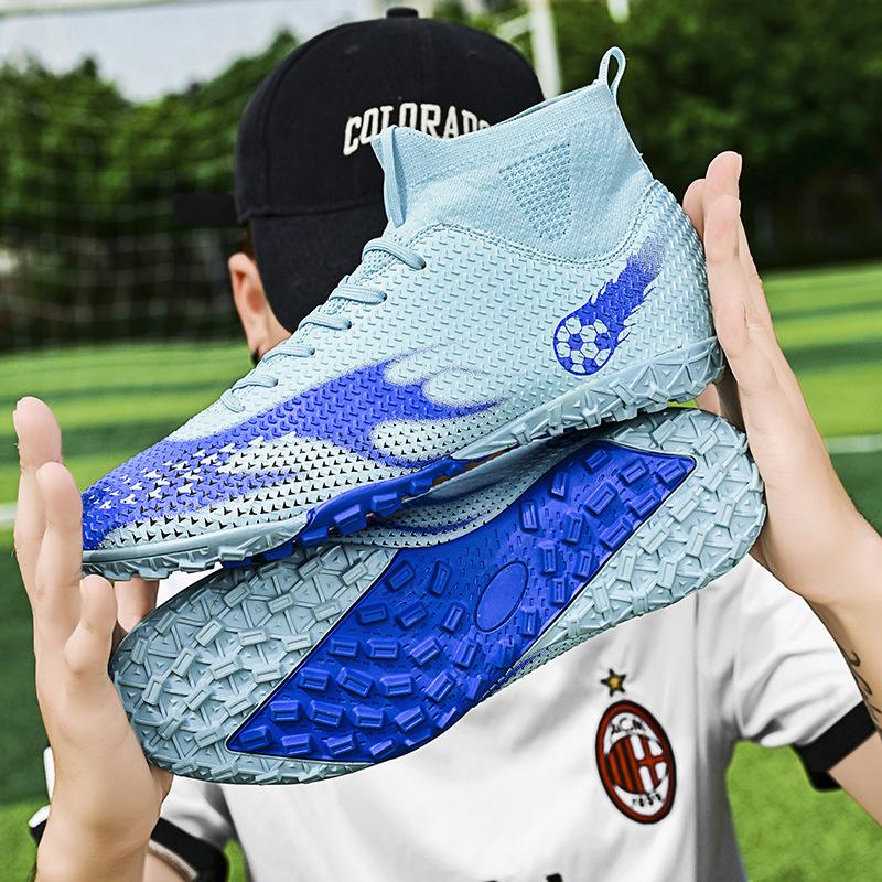 New Falcon High-top Football Shoes Long Nails Football Shoes TF Broken Nails Special Training Shoes Football Men's Models