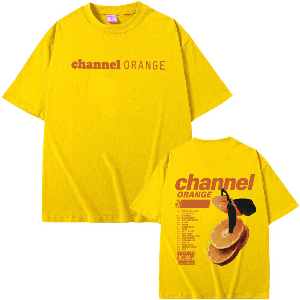 Rapper Frank Channel Orange Grafické tričko Ocean Nadměrná trička Blond Hip Hop Vintage Tričko Pánská móda Streetwear