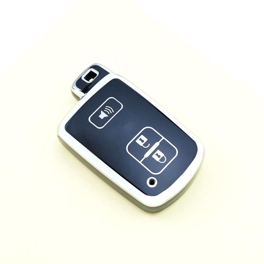 2 3 4 Buttons Silver Edge TPU for Toyota Camry RAV4 Avalon Auris Car Shell Fob Keyless Holder Smart Key Cover Case Bag Holder Protector