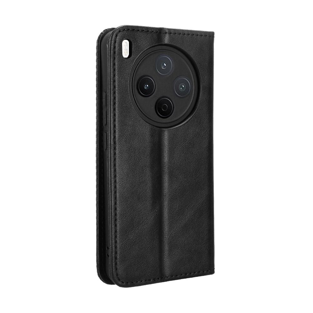 For vivo Y500 Pro 5G Leather Case Wallet Stand Retro Texture Phone Cover