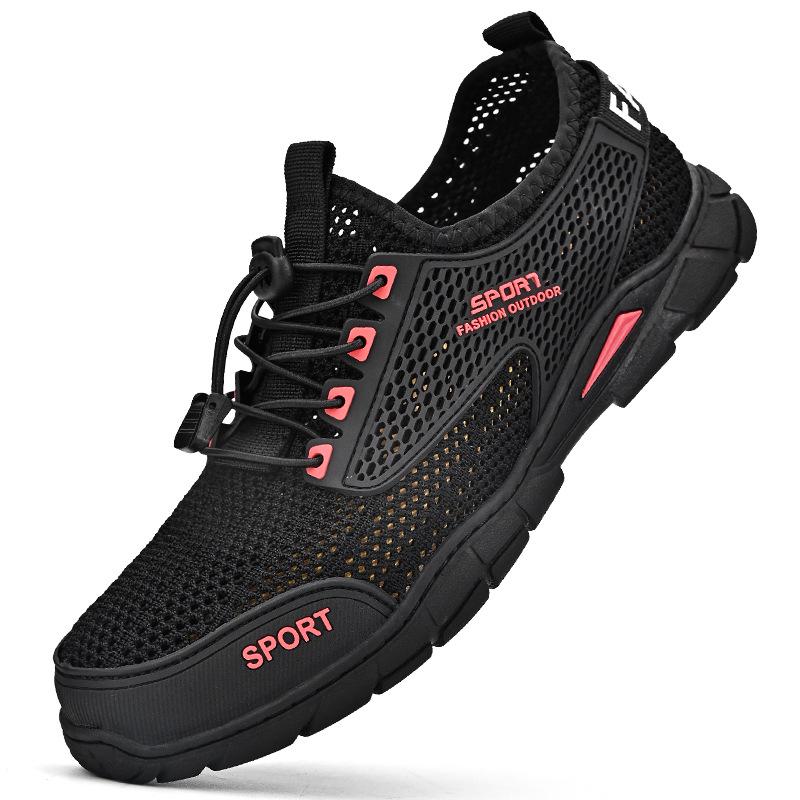 Men s Summer Lightweight Breathable Mesh Running Shoes with Trendy Hollow Design 44