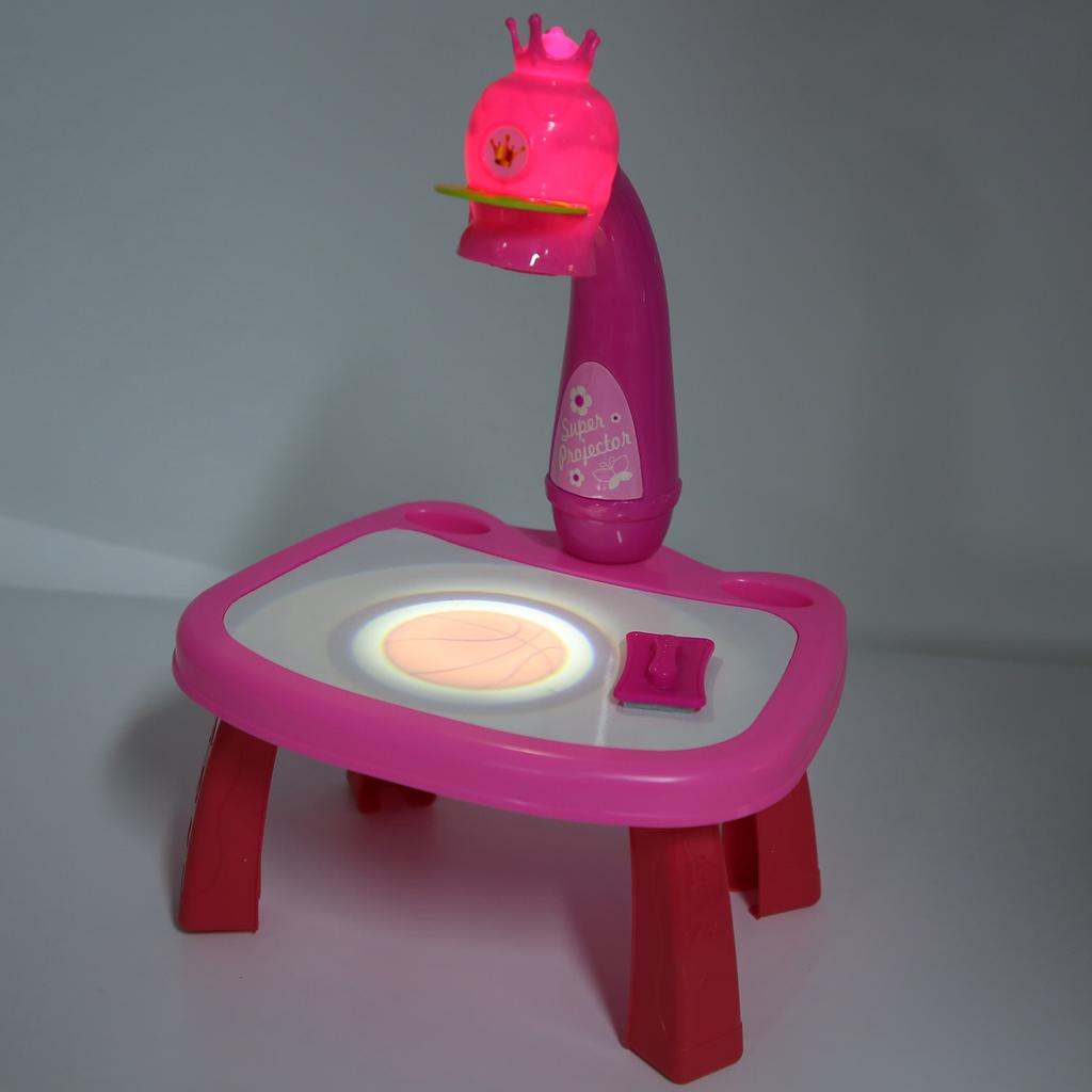 Drawing Projector Toy Electric Painting Drawing Table Projector Toddler Educational ToyPink