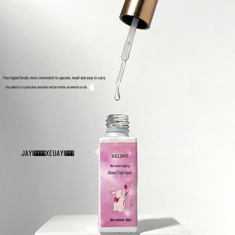 Huasidie No-Wipe Glass Top Coat Nail Gel - 10ml