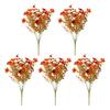 2/3/4/5/6/12Pcs Fall Artificial Flower 7 Fork UV Resistant Fake Flower Home Wedding Party Table Centerpiece Indoor Outdoor Faux Bloom Decoration