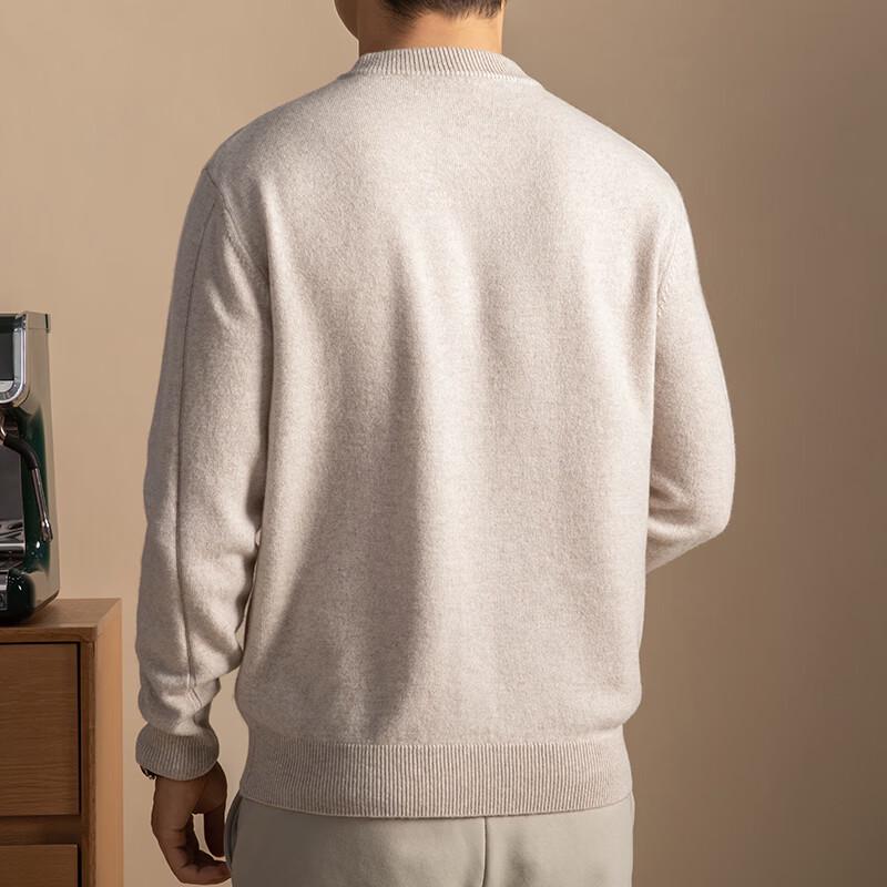 JOW Men's Cashmere Merino Blend Henley Sweater