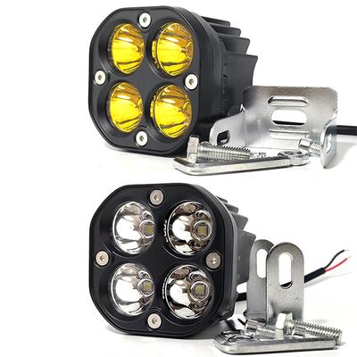 Motorrad-LED-Scheinwerfer, Vier-Augen-Spotlights, Kleeblatt-Arbeitsscheinwerfer 12-80V Wasserdicht 3-Zoll 4-LED-Spotlight