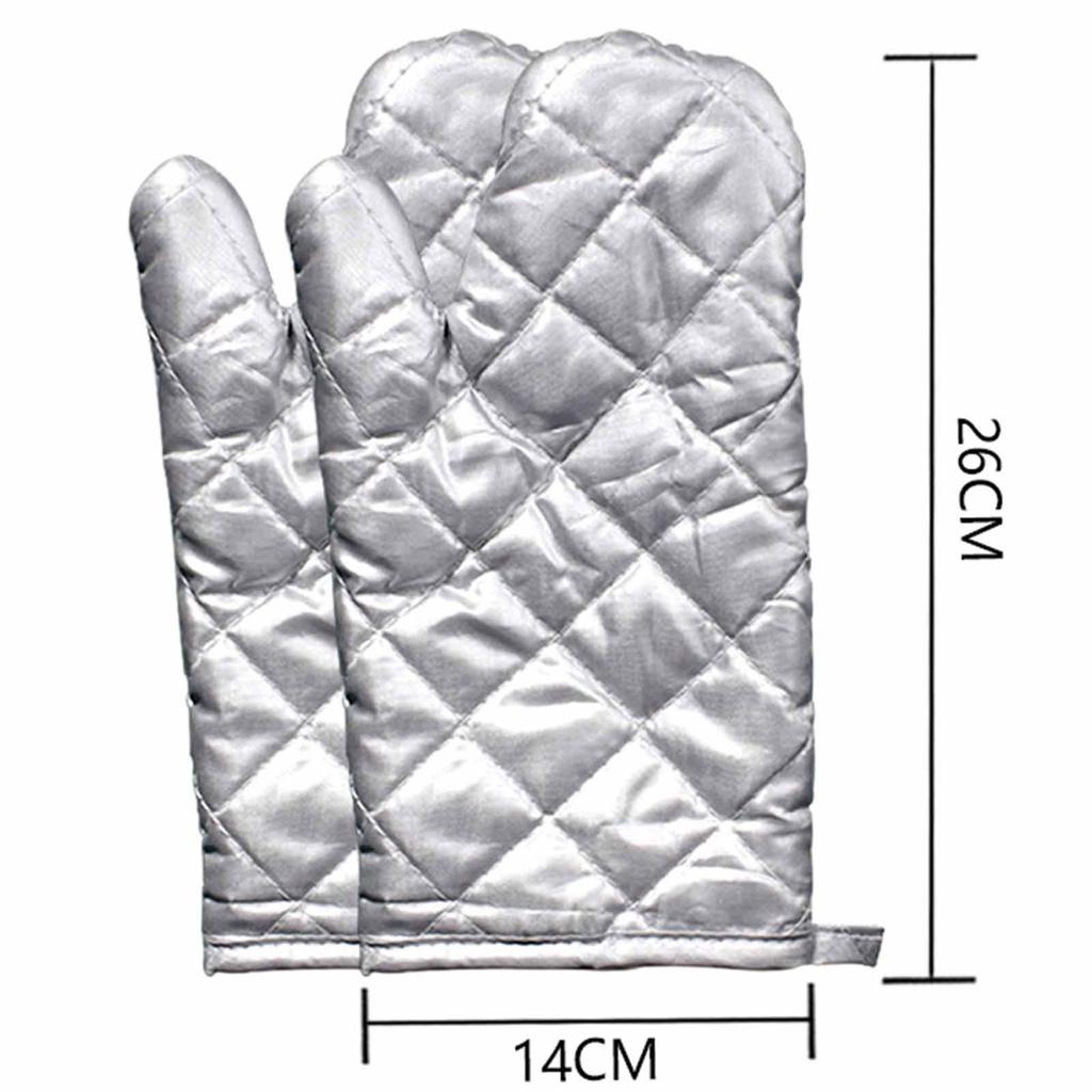 Thickened Heat,Insulating Baking Gloves, High,Temperature Resistant BBQ Oven Mitts for Kitchen, Microwave & Grill