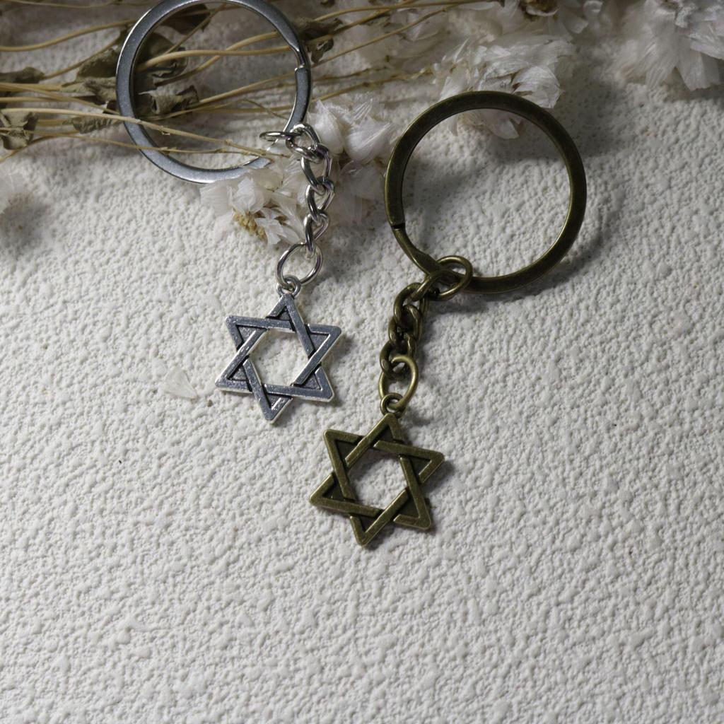 Hot Selling Six-Pointed Star Pendant Keychain Jewelry