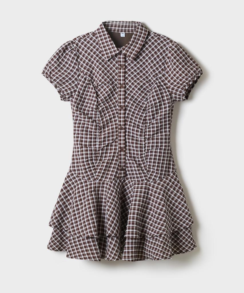 Seupao Check Mini Tiered Dress_Spowg38G30