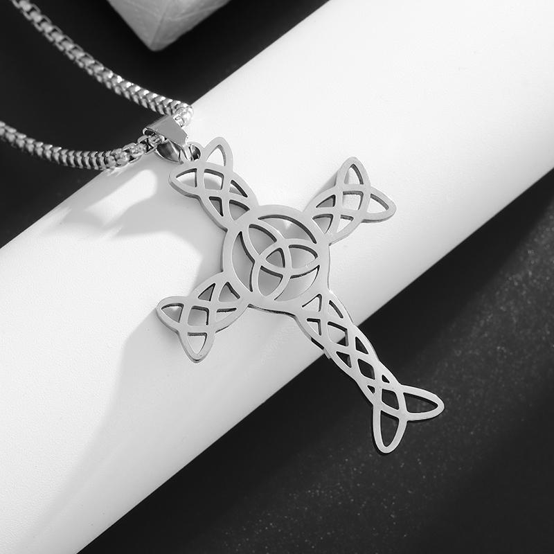 Męski Punkowy Najnowszy Krzyż Rycerz Świątynny Klasyczny Wisiorek Naszyjnik Męski Amulet Biżuteria