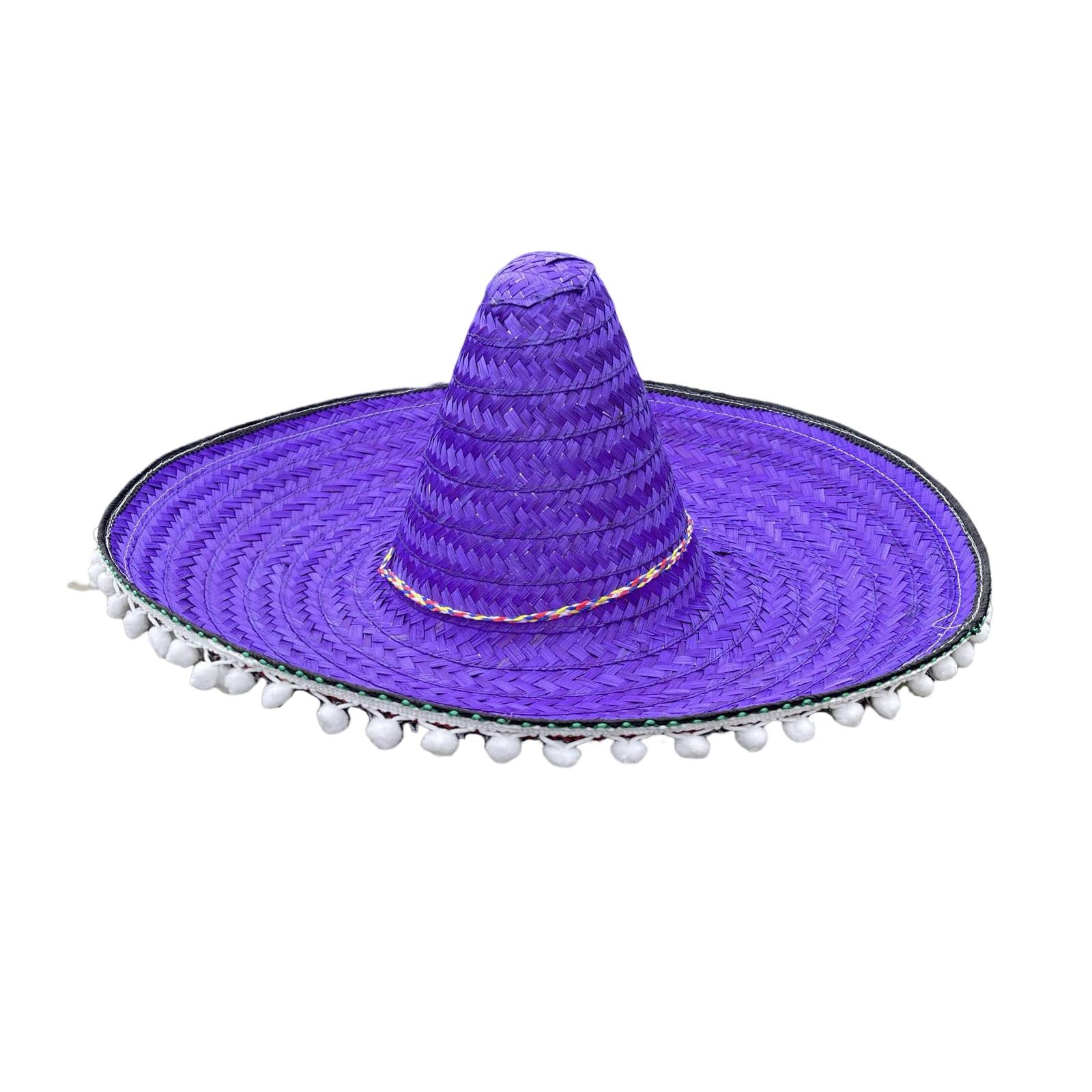 Straw Sombrero Hat Fiest Hat Mini Mexicans Sombrero Hat Mexicans Hat Fiest Party Hat Sombrero Party Hat Mexicans Party фиолетовый