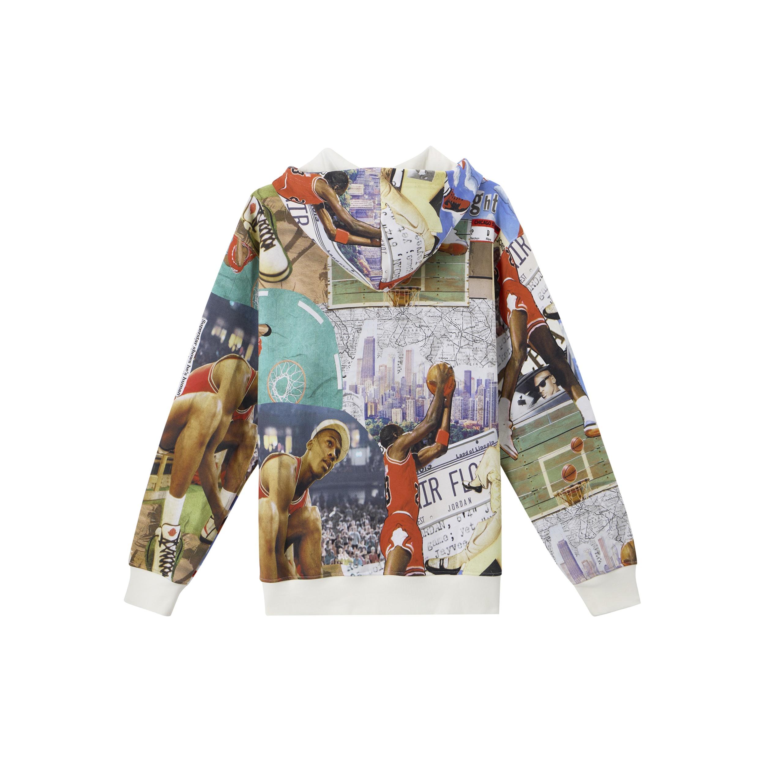 Air Jordan Brooklyn Fleece All Over Print Hoodie Asia Sizing Multi-Color Men s FV7298-133 L
