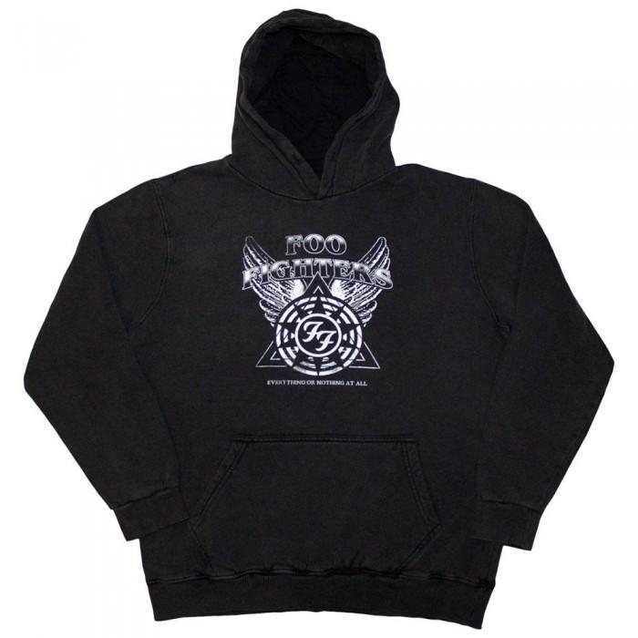 Foo Fighters Unisex Adult Everything Or Nothing At All Logo Stone Wash Pull Over Hoodie