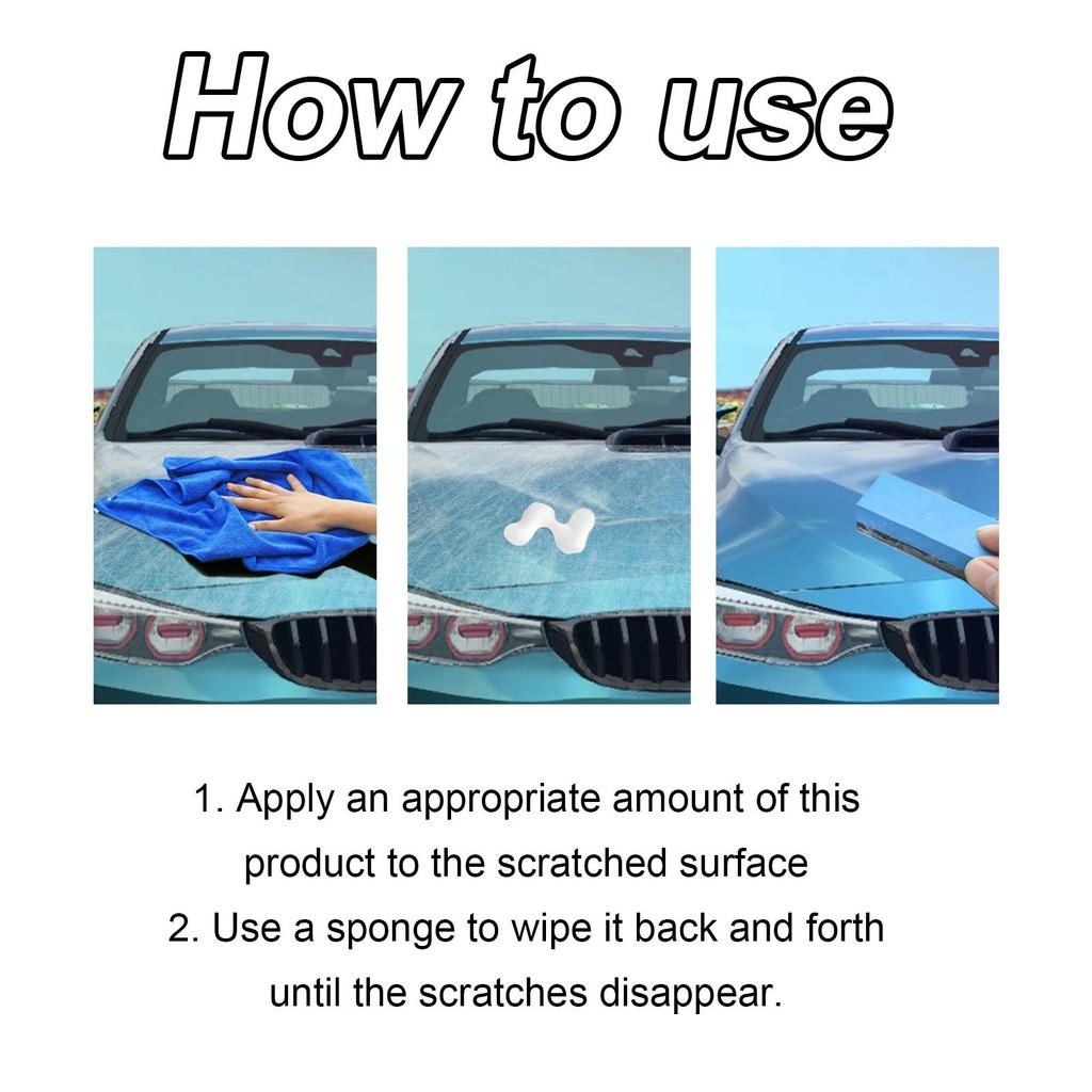 Car Scratch Remover Wax 100g, Paint Restoration & Polishing Wax, Remove Swirls and Scuffs, High Gloss Finish