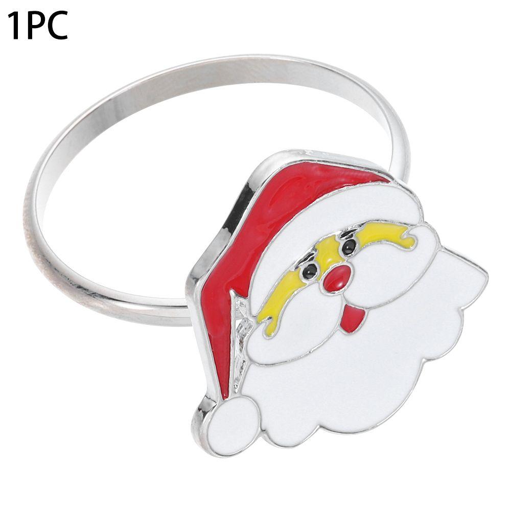 

Wedding Supplies Table Decoration Merry Xmas Napkin Ring Christmas Supplies Santa Claus Mouth Ring 1pc
