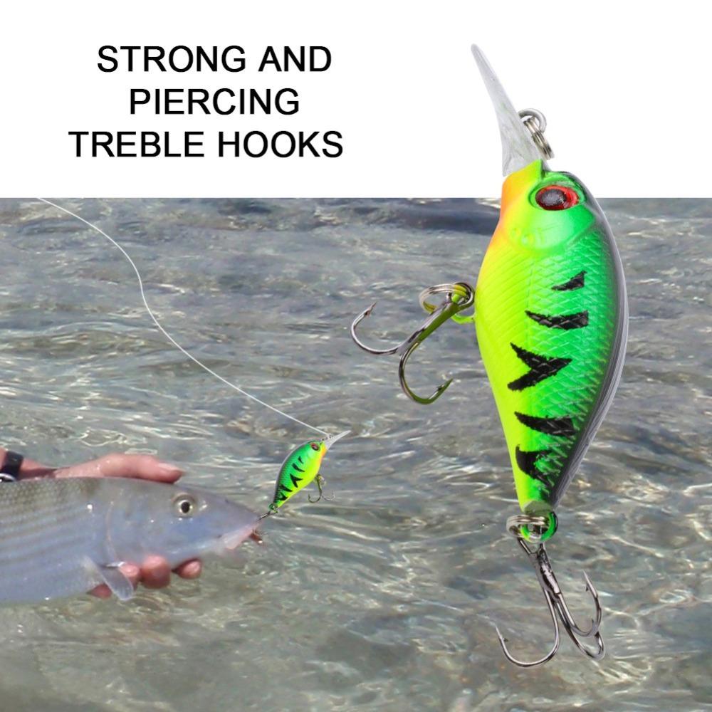 5PCS 4.5cm 5cm Topwater Fishing Lures ABS Hard Baits Lifelike Artificial Hard Baits Bass Fishing