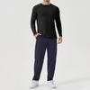 Men's Long Sleeve Athletic T Shirt Lightweight Quick Dry Crew Neck Casual Sports Tee for Outdoor Gym Running Training