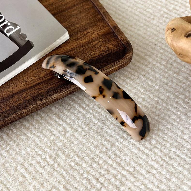 Acetic Acid Hair Clip Spring Clip for Girls Large Hairpin Headwear Glossy Elliptical Arc Hairpin Hair Accessories