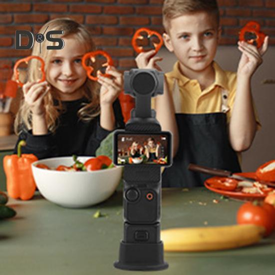 Camera Desktop Stand with Hollow Charging Port Design Wide Compatibility Flexible Silicone Support Base for Osmo Pocket 3