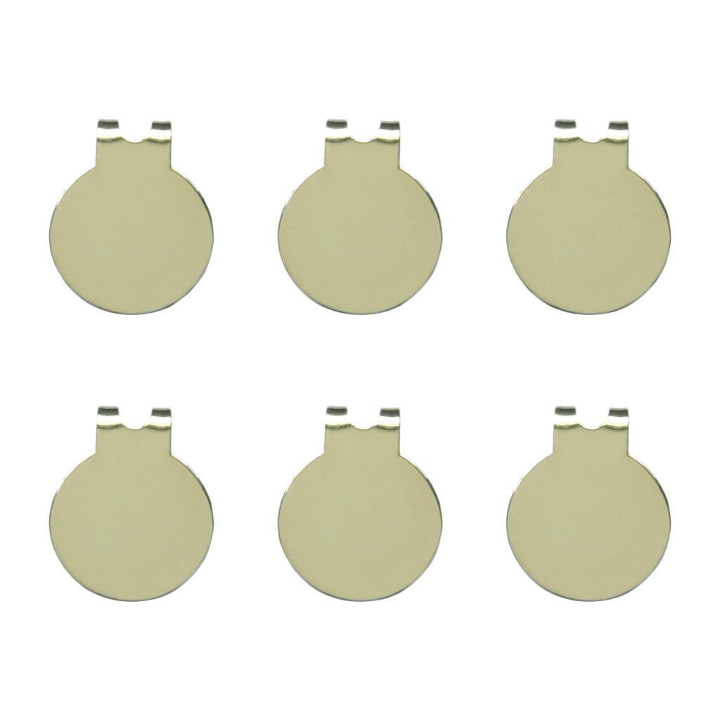 

6 Pack Magnetic Hat Clips for Metal Golf Ball Marker Training Aid No