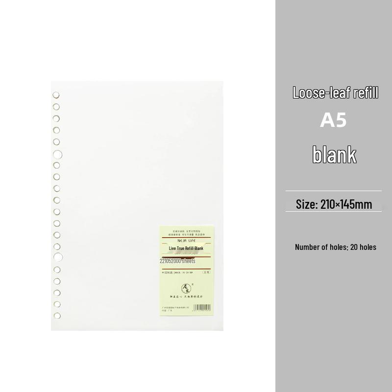 B5 Loose-Leaf Binder with DIY Plastic Coil Cover, Detachable A5/A4 Homemade Refillable Notebook