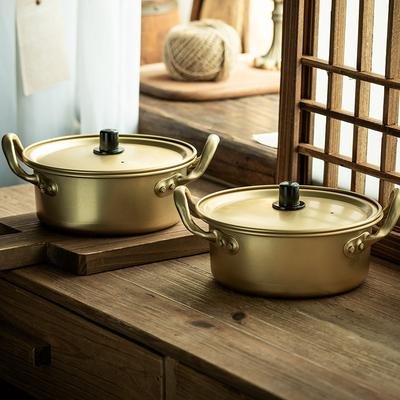 Korean Army Hot Pot Instant Noodle Pot Household Small Cooking Pot Soup Pot Aluminum Pot Ramen Pot Snail Powder Special Pot With Lid