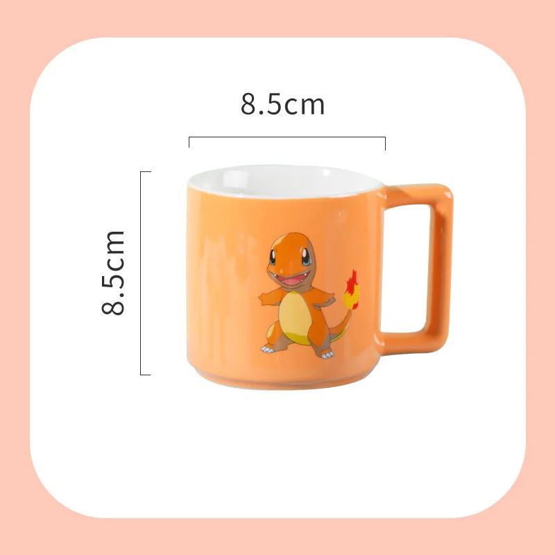 SHUNXIANG Keramiktassen Pokémon Pikachu Tasse Kawaii Anime Frühstück Milchbecher Niedliches Trinkgeschirr Kaffeetasse Kinder Wasserbecher