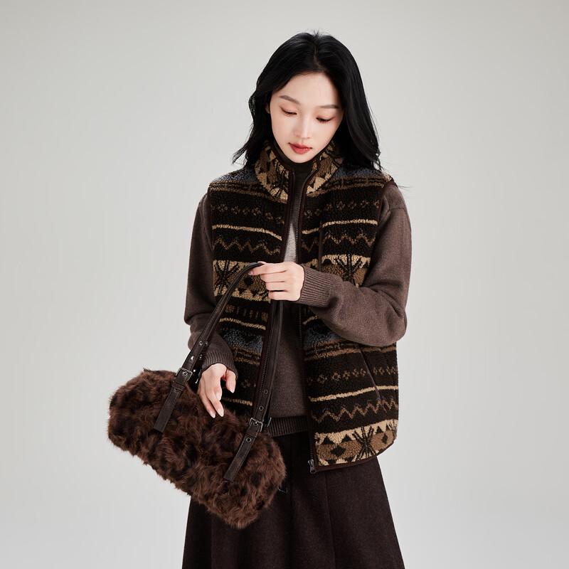SOFSIL Women's Vintage Fair Isle Jacquard Vest
