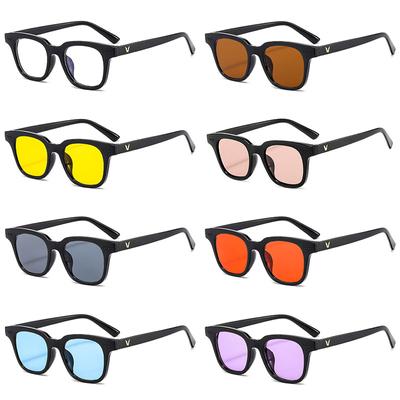 Fashion Eyeglasses Men Sunglasses High Quality Women Shades Candy Color Goggles Korean Unisex Casual Popular UV400 Vintage Rectangle  Handmade