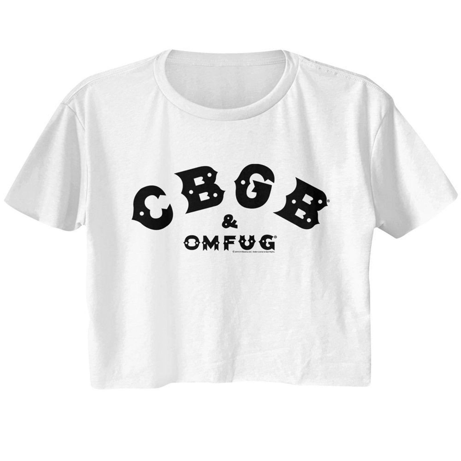 CBGB Black White Junior Women s Festival Cali Cropped T-Shirt S